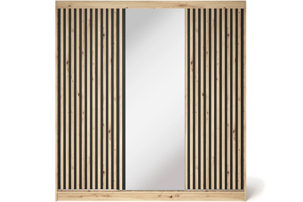 Schrank Giulia 180 mit Spiegel - Eiche Artisan
