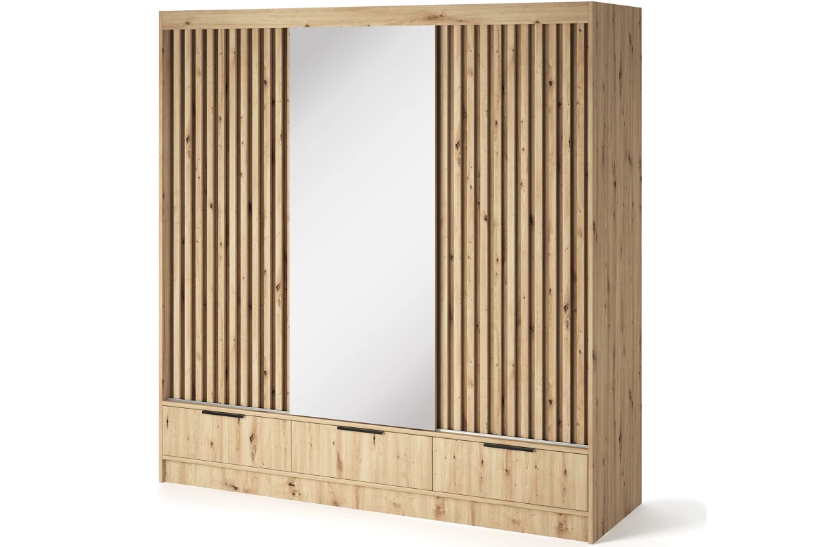 Schrank Yoga 120 mit Spiegel - Eiche Artisan
