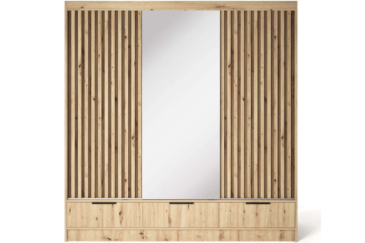 Schrank Yoga 120 mit Spiegel - Eiche Artisan