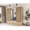 Schrank Yoga 120 mit Spiegel - Eiche Artisan