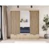 Schrank Yoga 120 mit Spiegel - Eiche Artisan