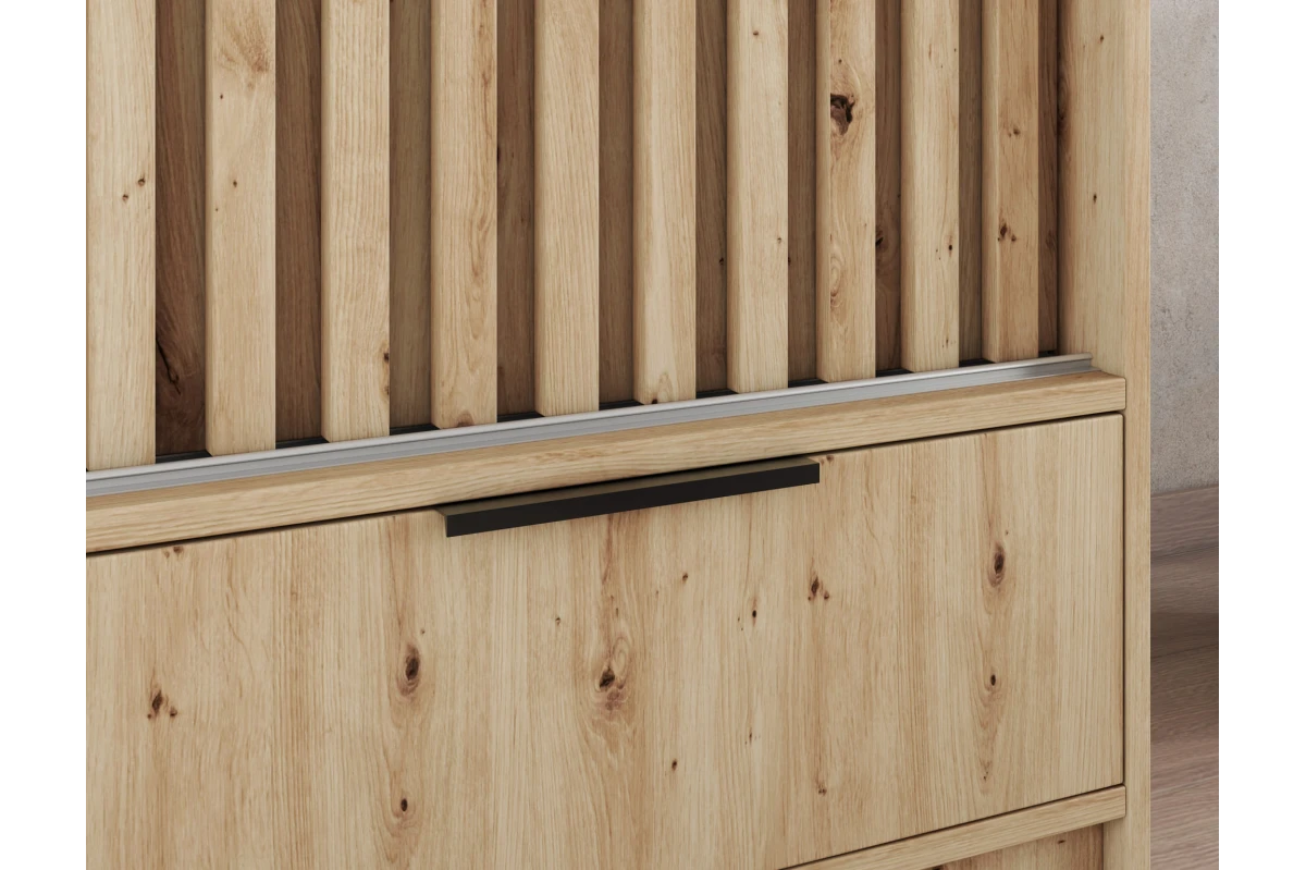 Schrank Yoga 120 mit Spiegel - Eiche Artisan