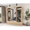 Schrank Yoga 120 mit Spiegel - Eiche Artisan
