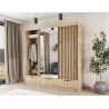 Schrank Yoga 120 mit Spiegel - Eiche Artisan