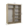 Schiebetürenschrank Velano 150 – Schwarz