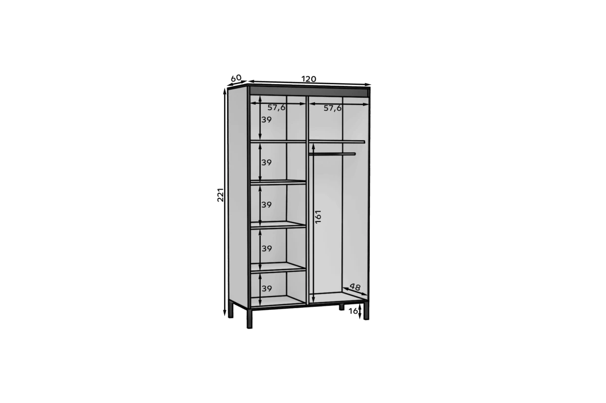 Schiebetürenschrank Luno 120