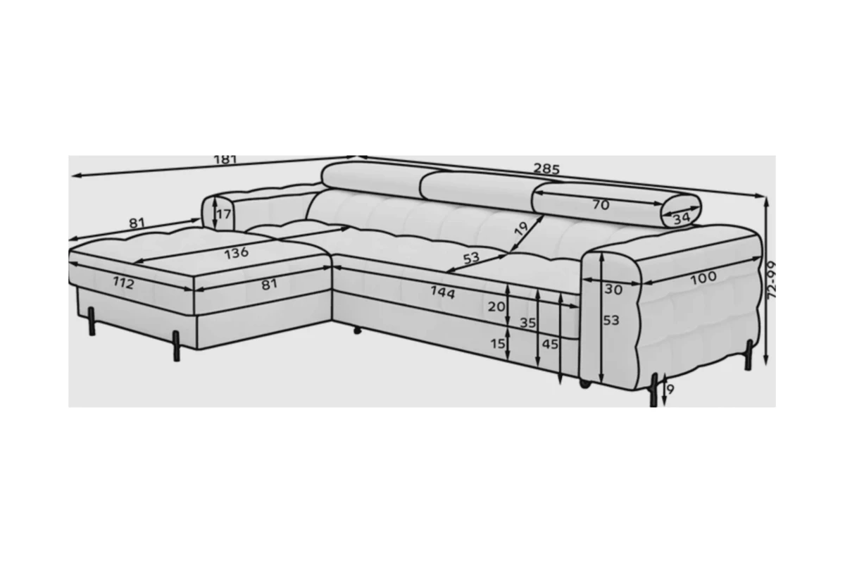 Ecksofa Neviro L