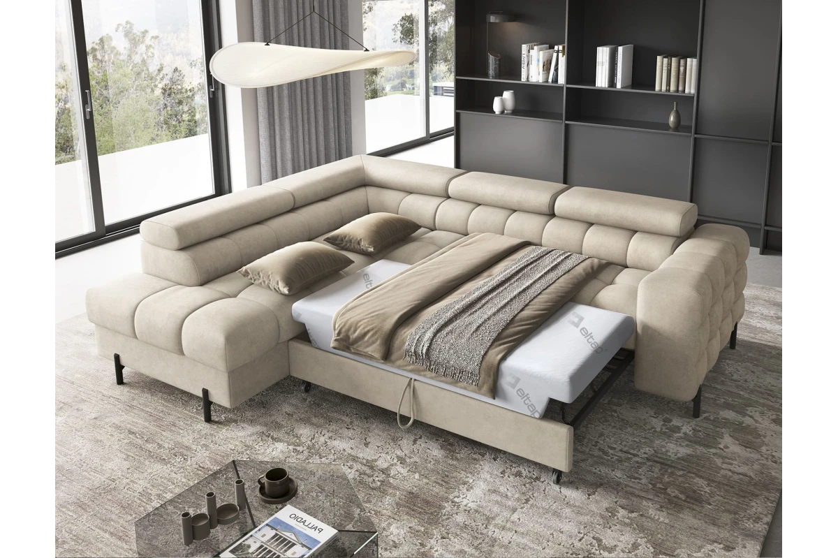 Ecksofa Ferrucio L - Weiß (Royal 01)