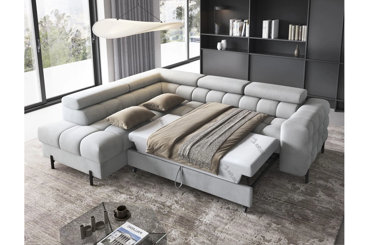 Ecksofa Ferrucio L - Weiß (Royal 01)