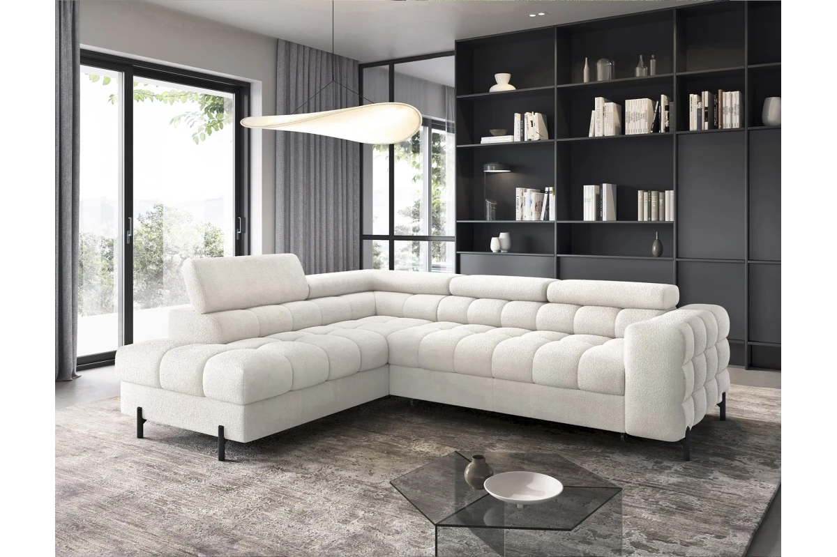 Ecksofa Ferrucio L - Weiß (Royal 01)