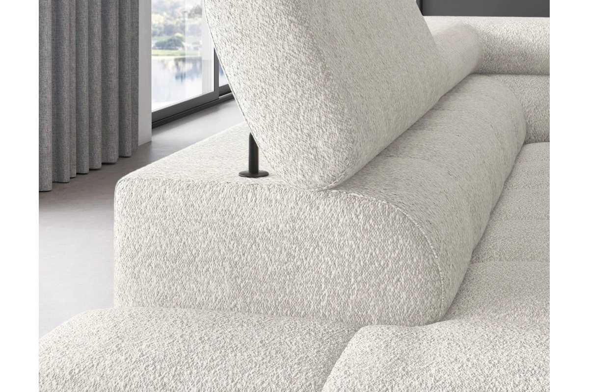Ecksofa Ferrucio L - Weiß (Royal 01)