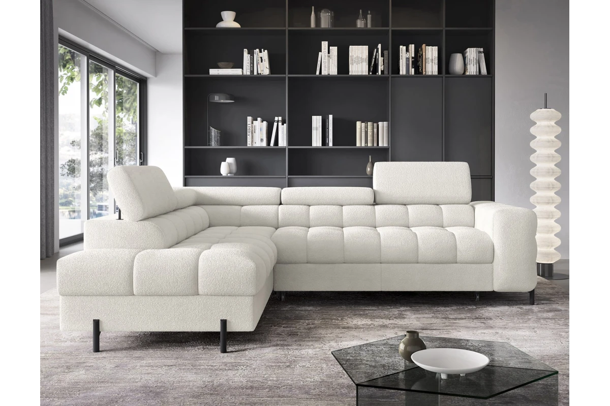 Ecksofa Ferrucio L - Weiß (Royal 01)