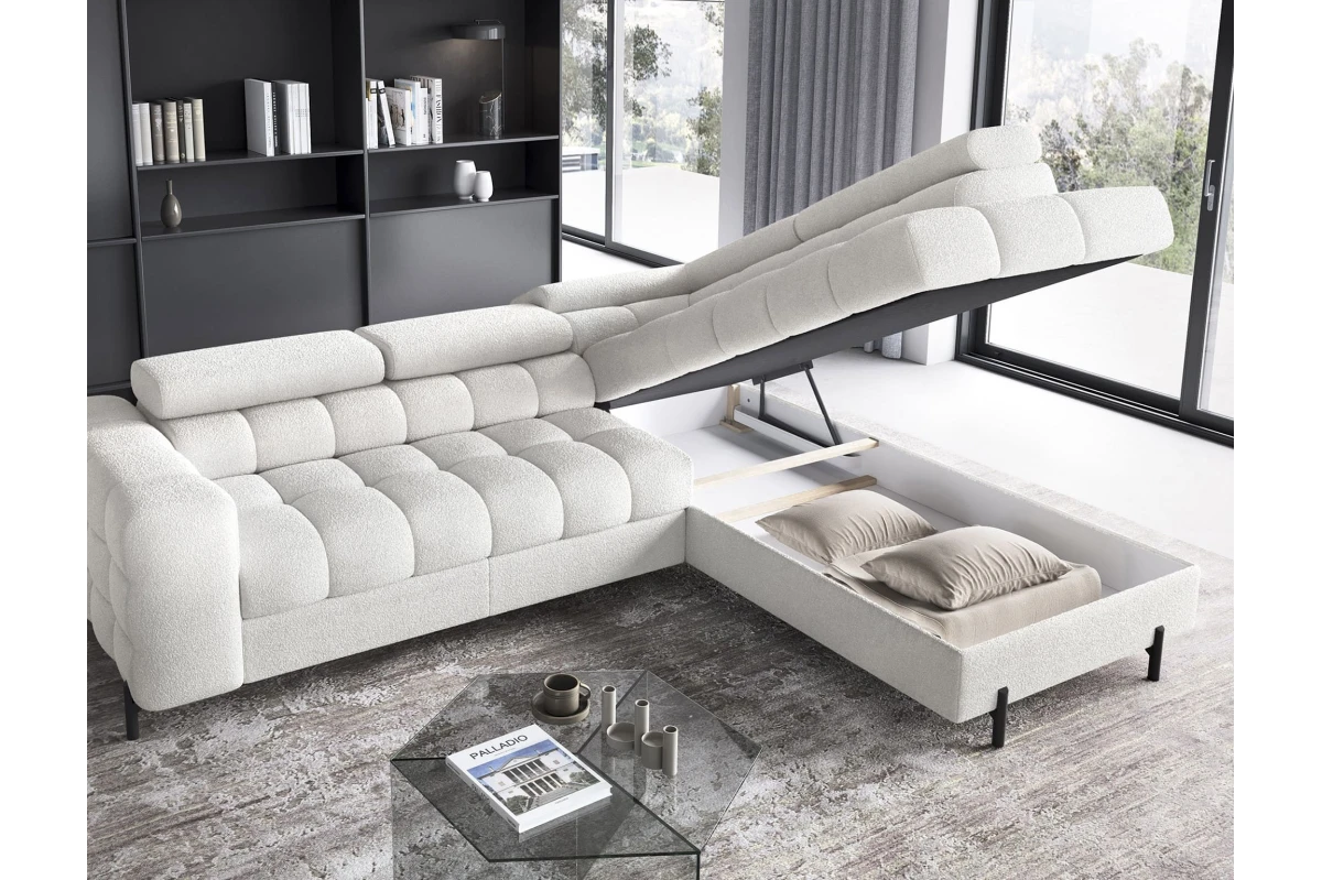 Ecksofa Ferrucio L - Weiß (Royal 01)
