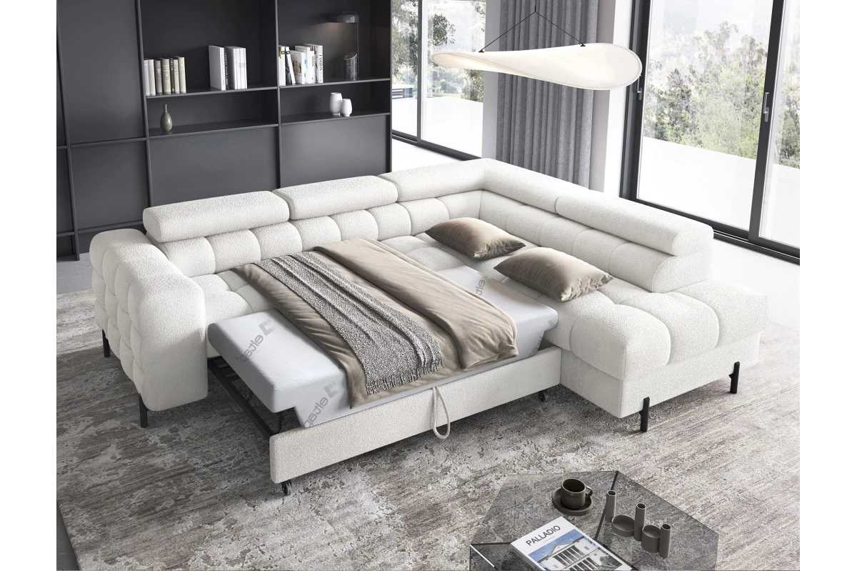 Ecksofa Ferrucio L - Weiß (Royal 01)