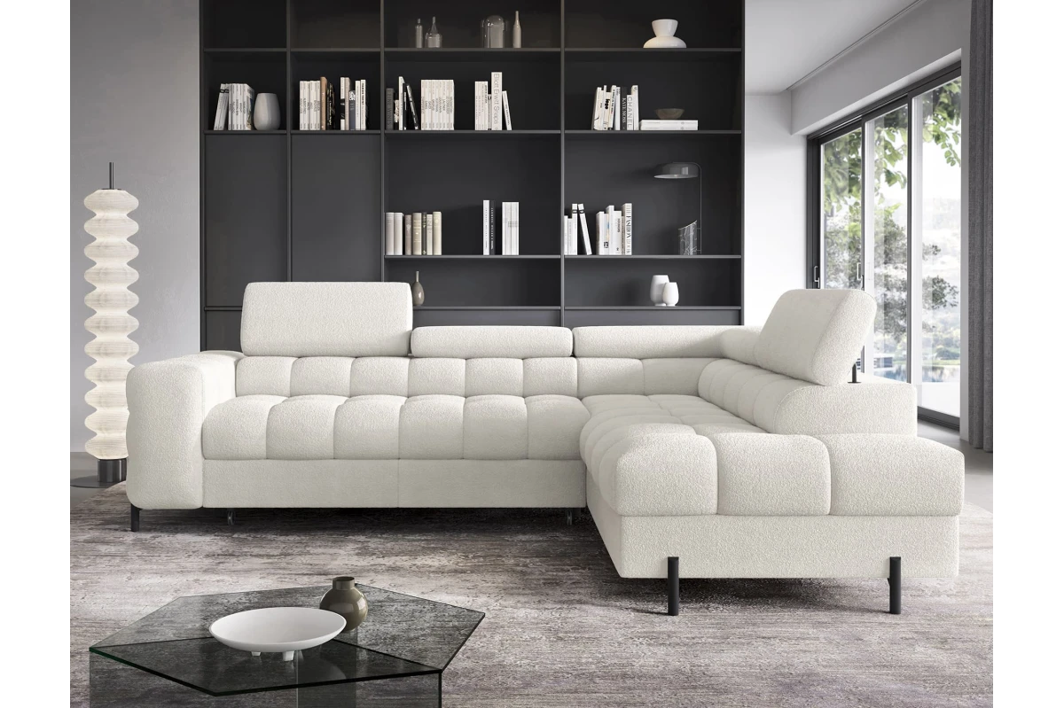 Ecksofa Ferrucio L - Weiß (Royal 01)