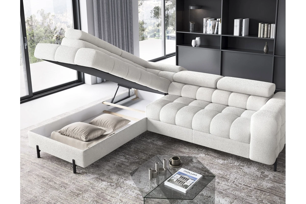 Ecksofa Ferrucio L - Weiß (Royal 01)
