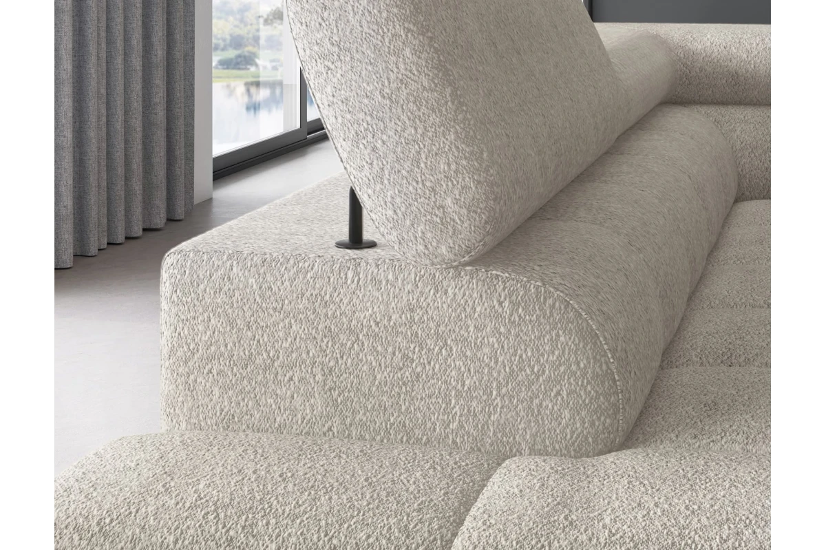 Ecksofa Ferrucio L - Weiß (Royal 01)