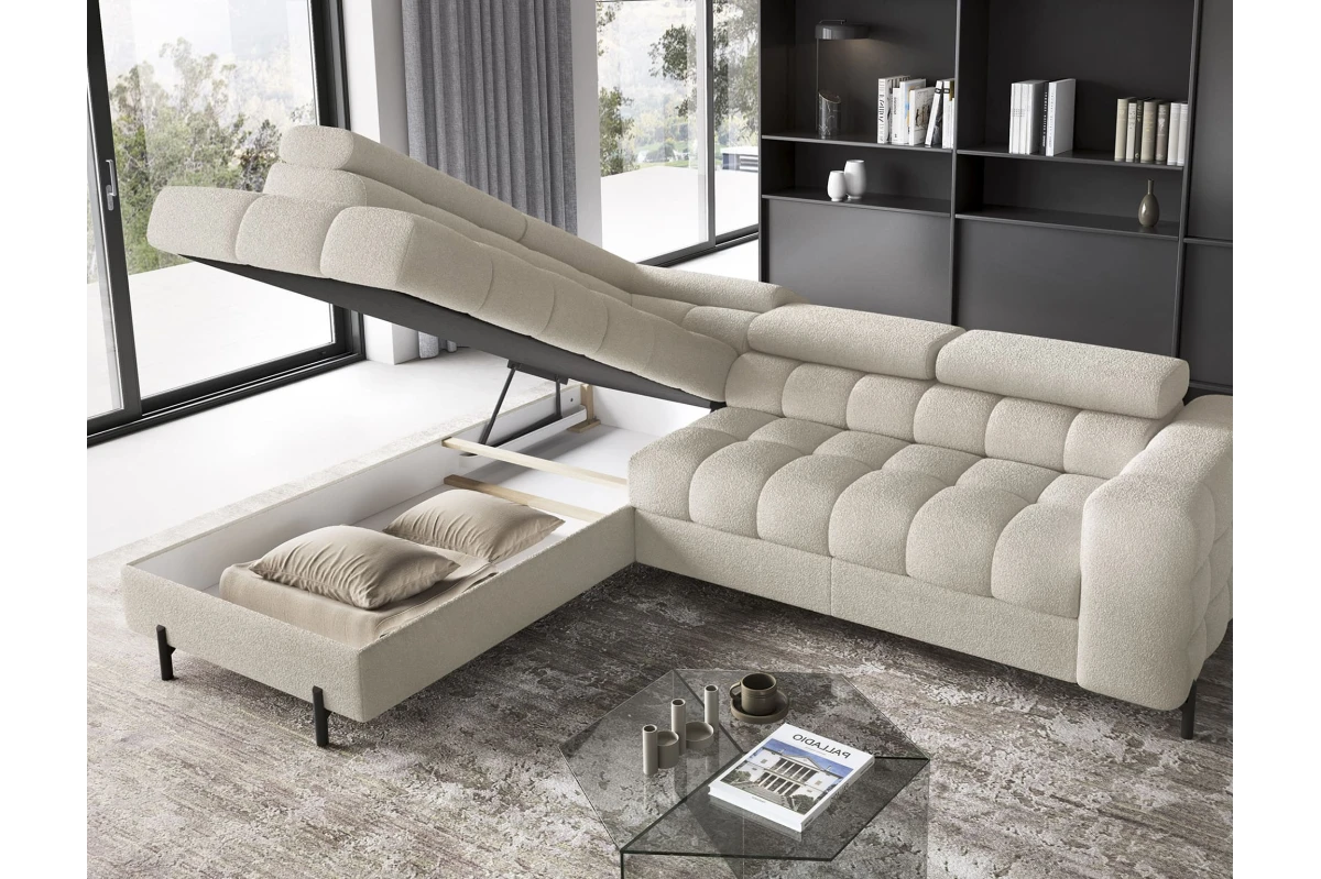 Ecksofa Ferrucio L - Weiß (Royal 01)