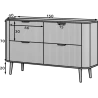 Kommode Ixia - Weiß