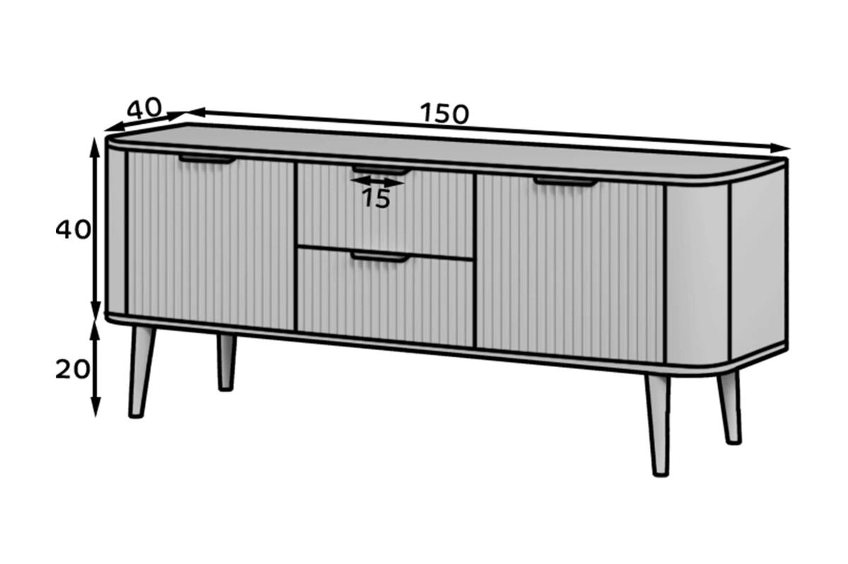 TV-Schranke Ixia - Weiß