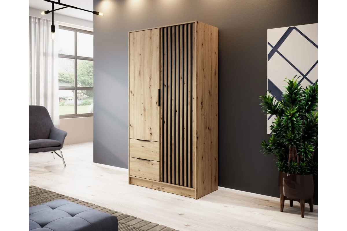 Kleiderschrank John 4D mit Spiegiel Kaschmir
