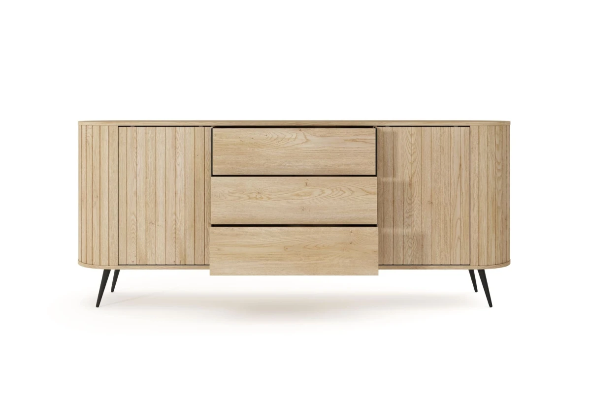 Kommode NOLI 196 mit abgerundeten Seiten – Sideboard Eiche