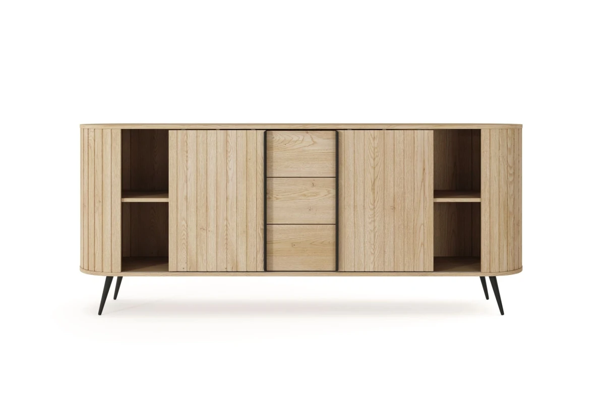 Kommode NOLI 196 mit abgerundeten Seiten – Sideboard Eiche