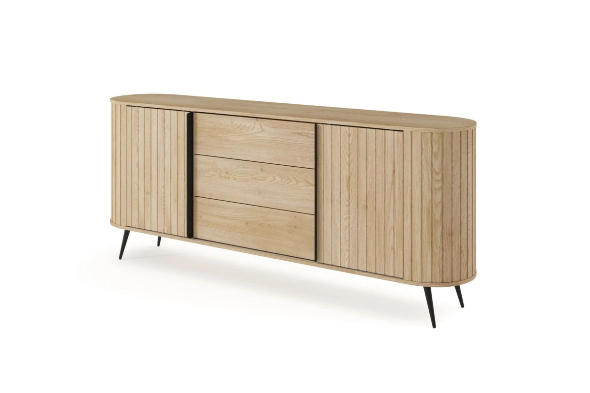 Kommode NOLI 196 mit abgerundeten Seiten – Sideboard Eiche