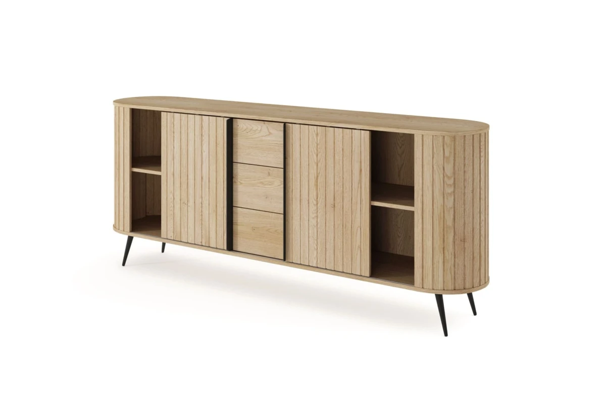Kommode NOLI 196 mit abgerundeten Seiten – Sideboard Eiche