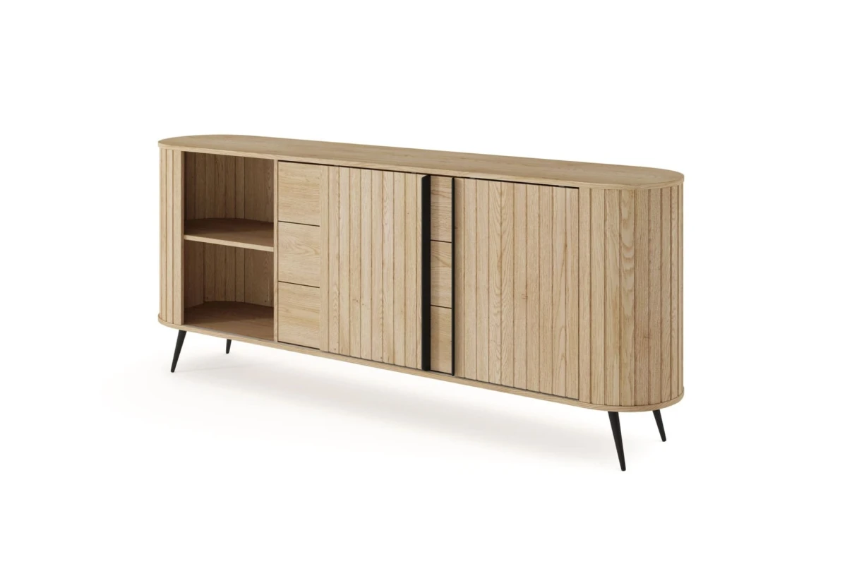 Kommode NOLI 196 mit abgerundeten Seiten – Sideboard Eiche