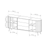 Kommode NOLI 196 mit abgerundeten Seiten – Sideboard Eiche