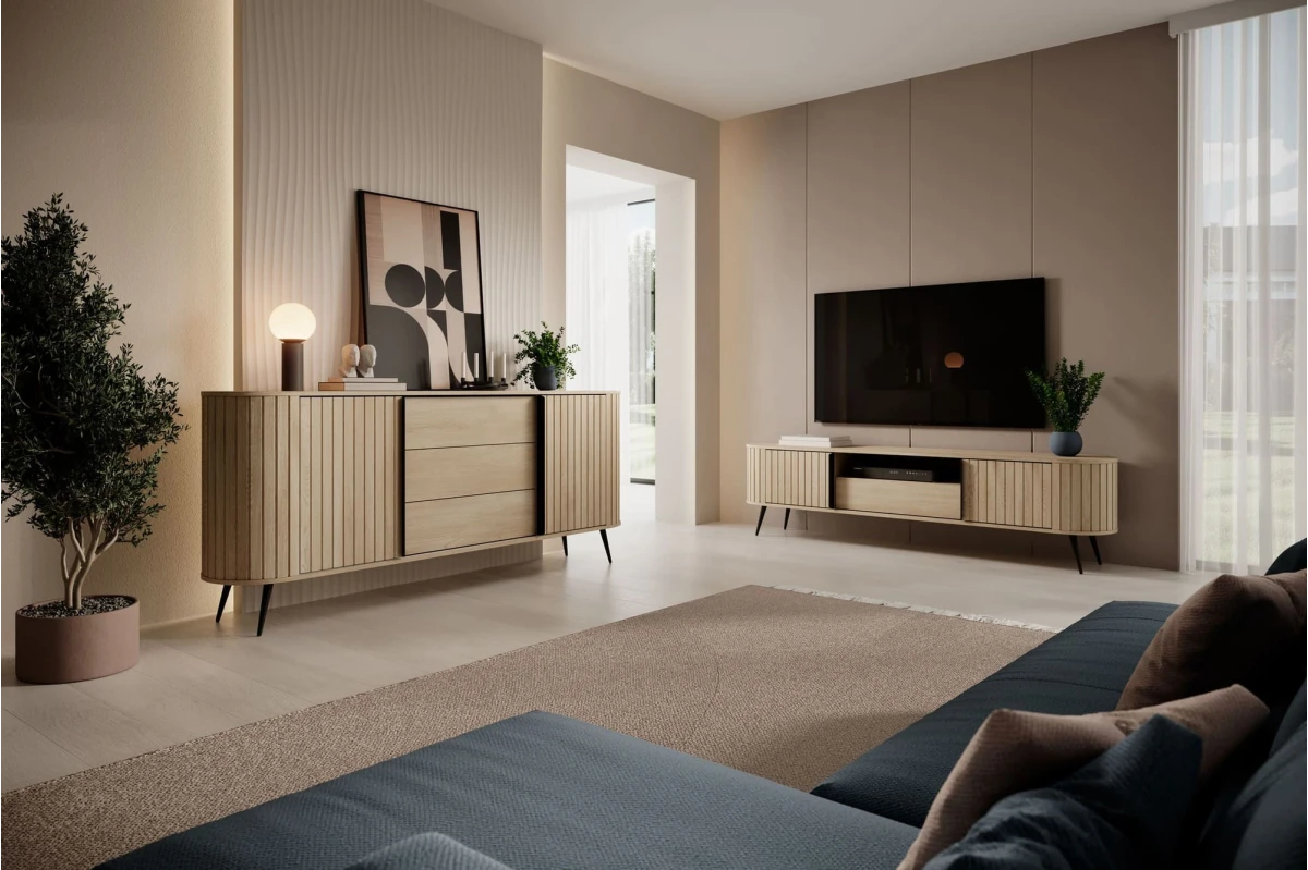 TV-Tisch NOLI 196 2D1S – Eiche Cremona