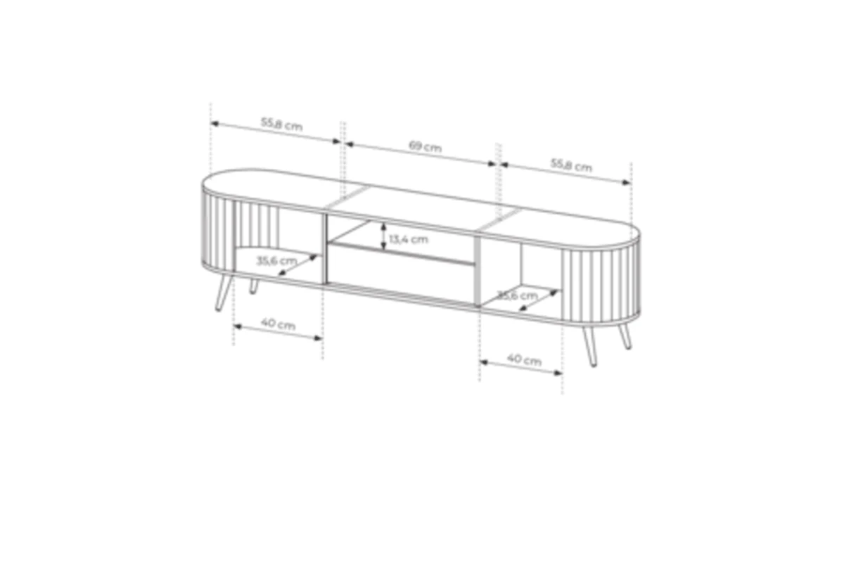 TV-Tisch NOLI 196 2D1S – Eiche Cremona