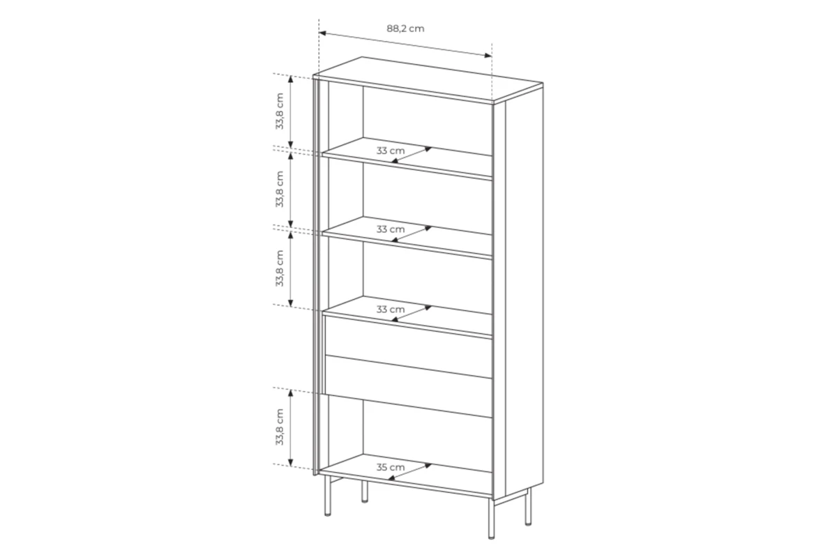 Hohe Vitrine ELOA 2D2S