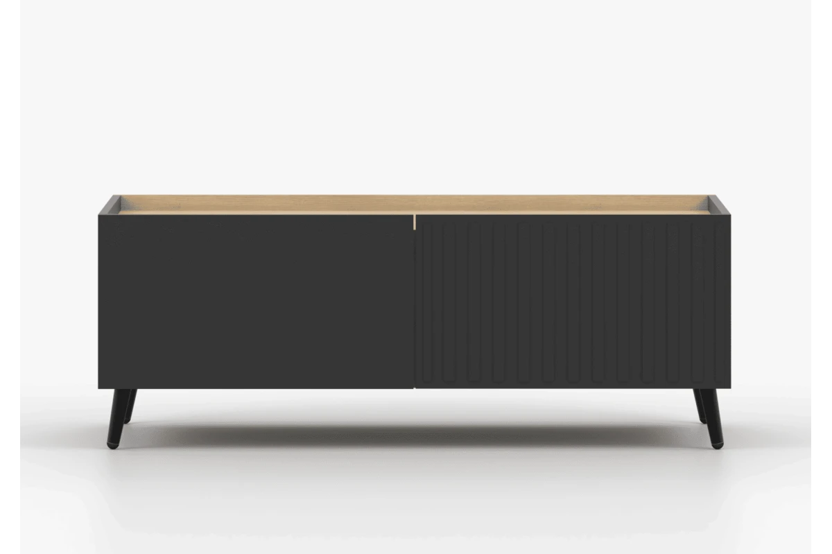 Couchtisch AUREO – Schwarz + Eiche Cremona