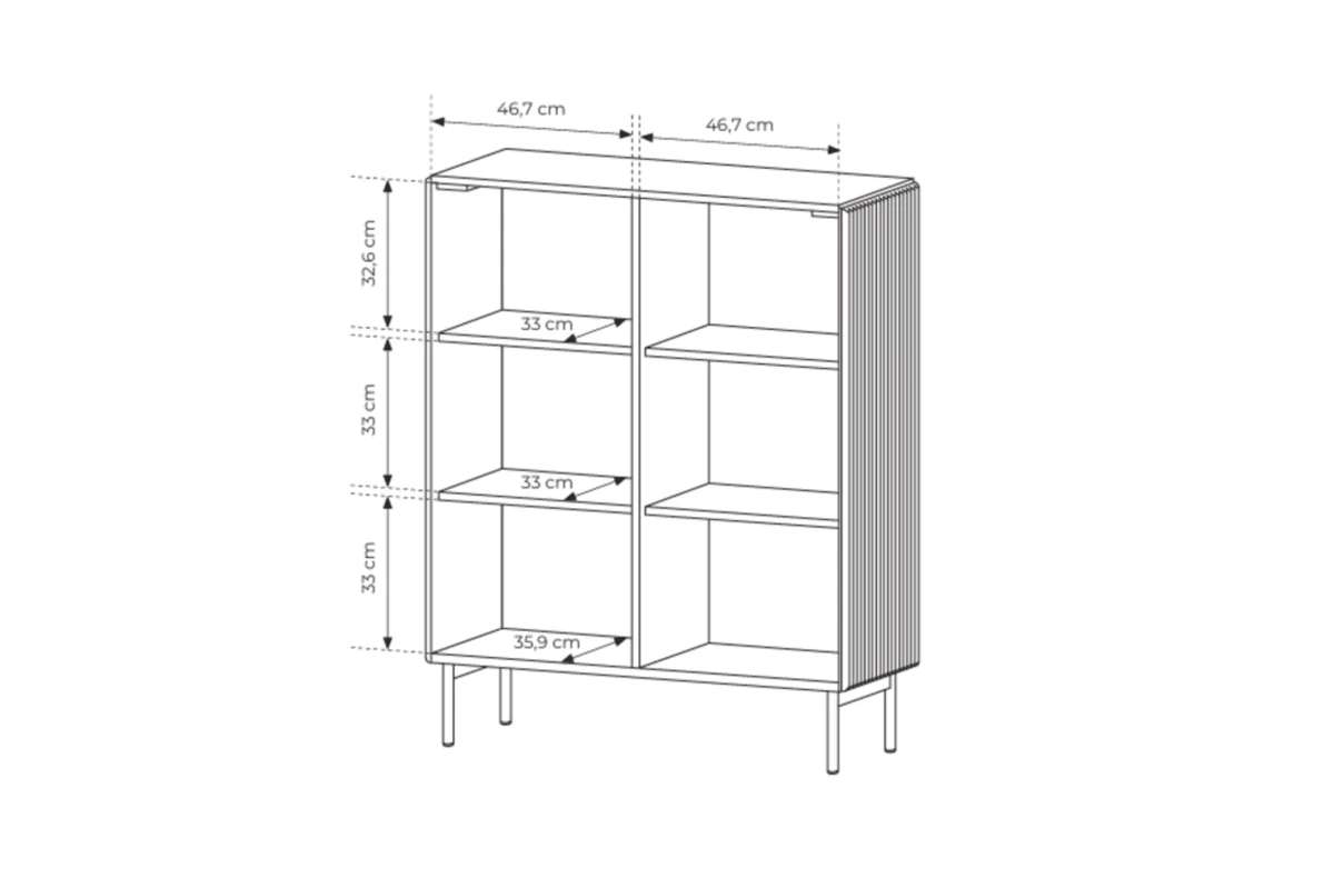 Hohe Kommode NORI 2D