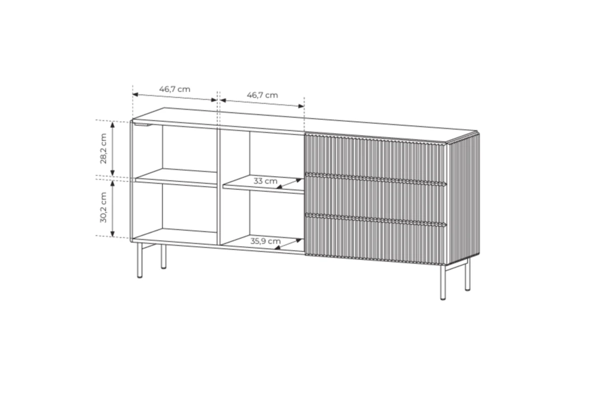 Kommode NORI 177 2D3S