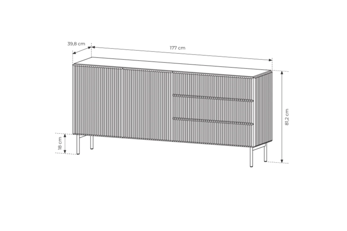 Kommode NORI 177 2D3S