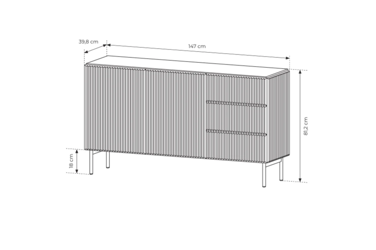 Kommode NORI 147 2D3S