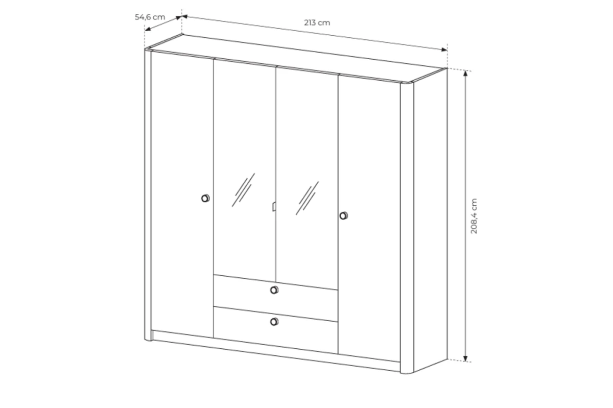 Kleiderschrank ARVI – Eiche Barista