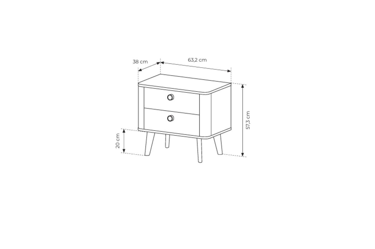 Nachttisch ARVI – Eiche Barista