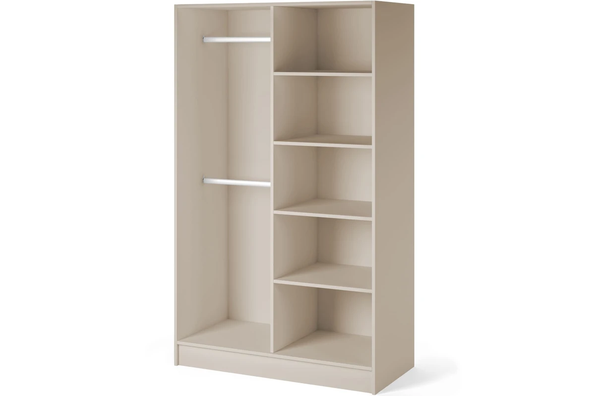 Drehtürenschrank KAVIRA 120 - Kleiderschrank in Kaschmir 120 cm