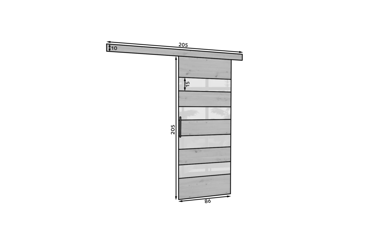 Wand-Schiebetür LOUMI 86