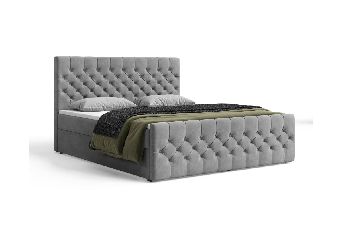 Chesterfield Boxspringbett 12 – mit Bettkasten und Topper