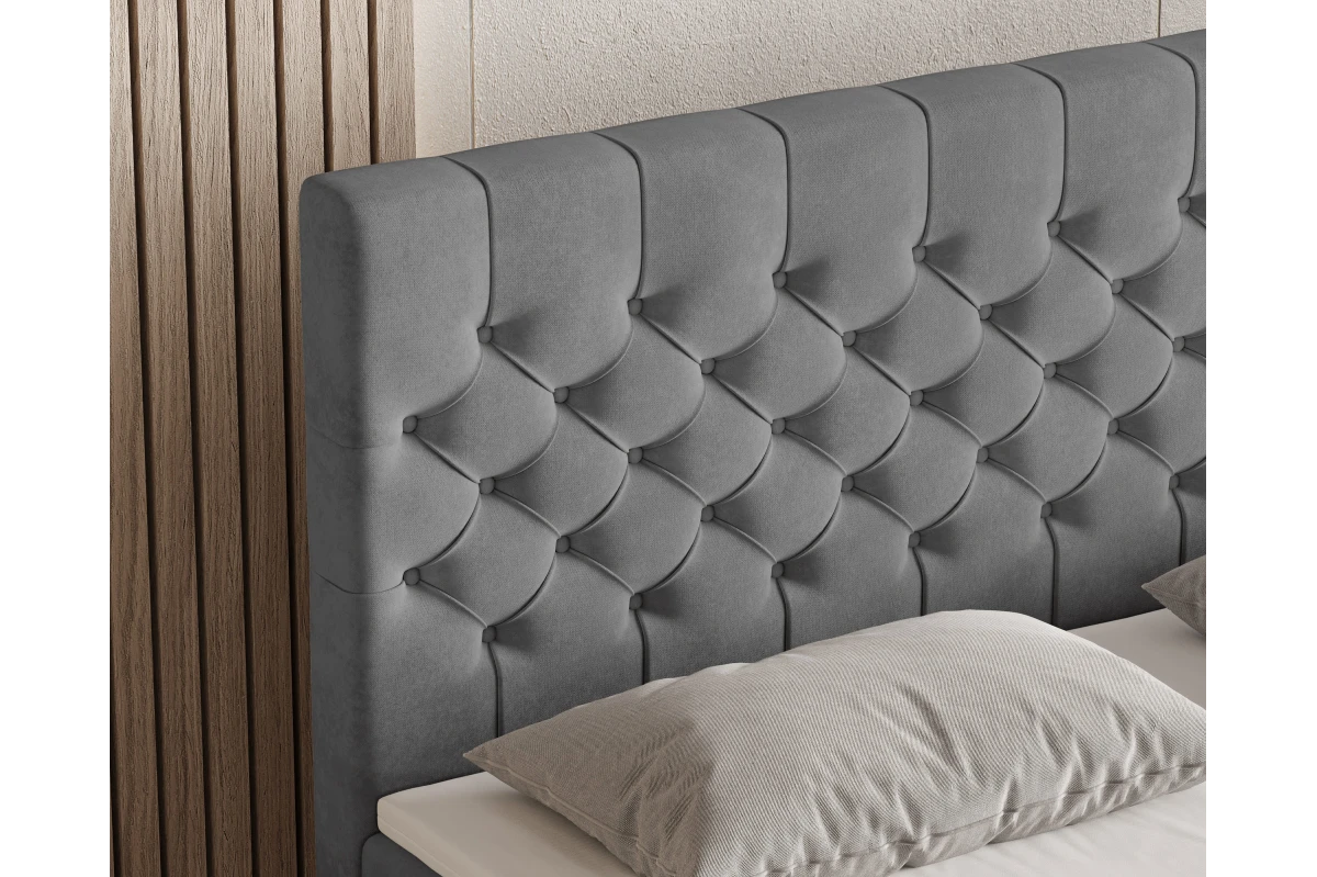 Chesterfield Boxspringbett 12 – mit Bettkasten und Topper