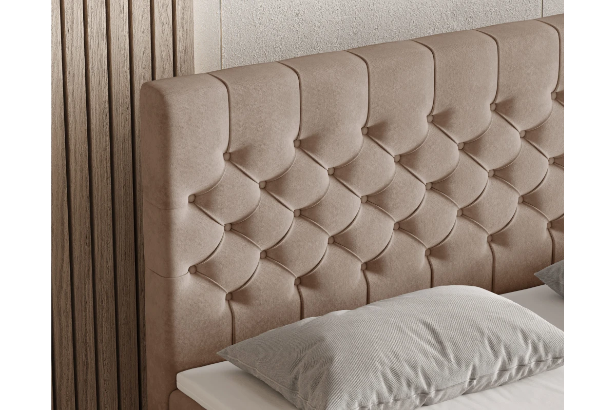 Chesterfield Boxspringbett 12 – mit Bettkasten und Topper