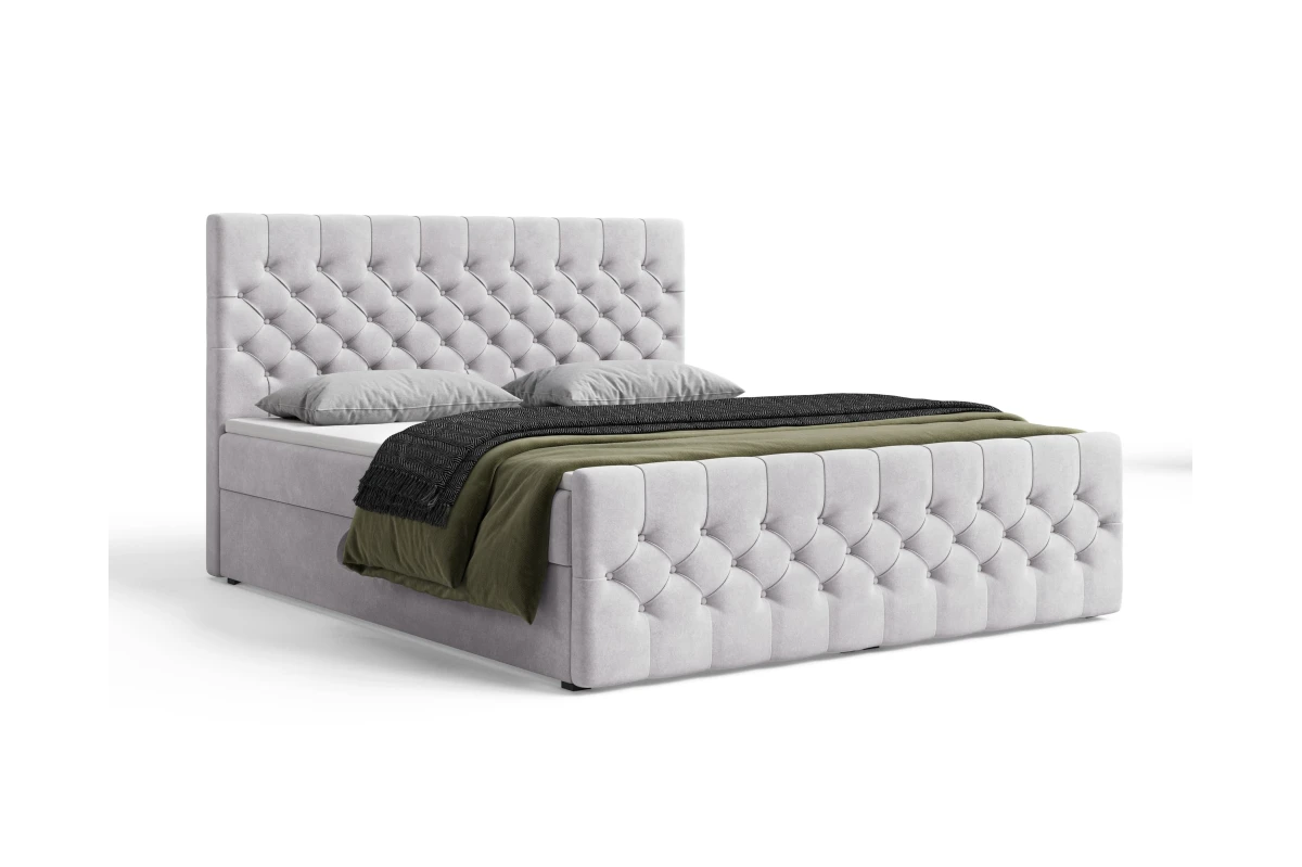 Chesterfield Boxspringbett 12 – mit Bettkasten und Topper