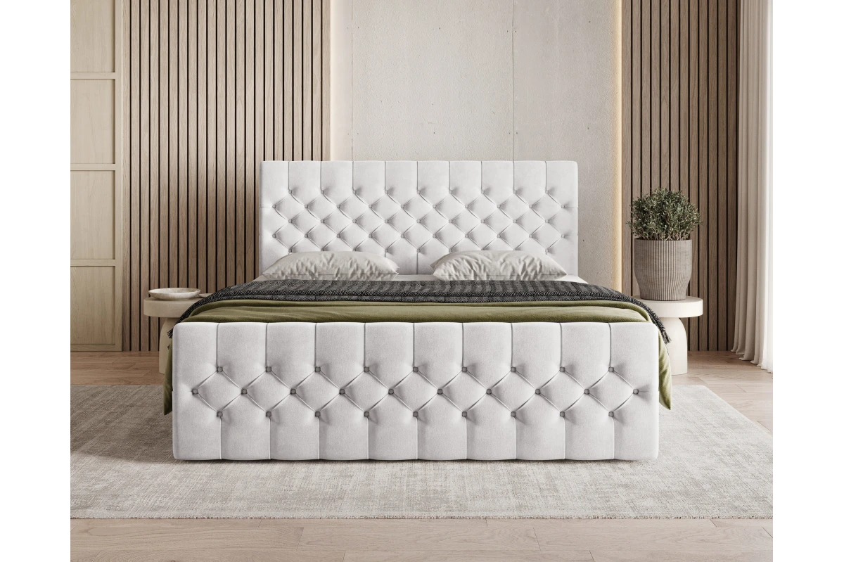 Chesterfield Boxspringbett 12 – mit Bettkasten und Topper