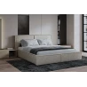 Polsterbett 140x200 - Bett 04 - Creme (Poso 100)