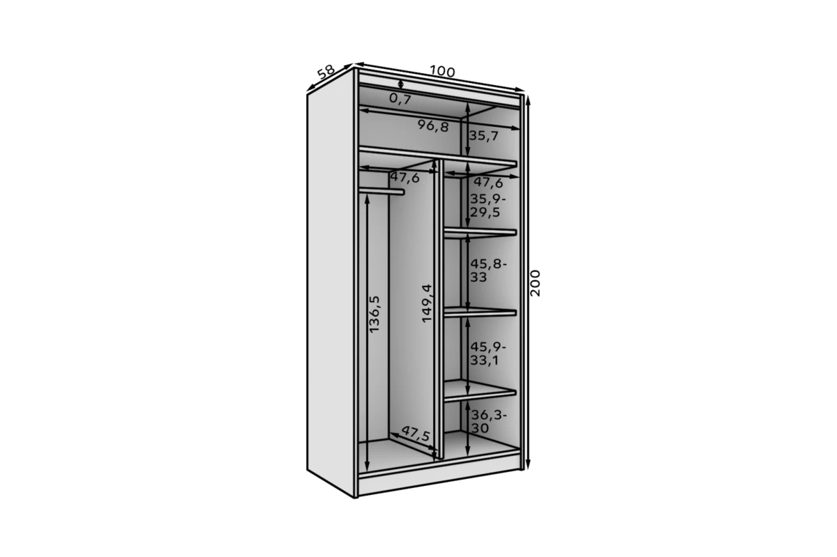 Schiebetürenschrank ELARA 100